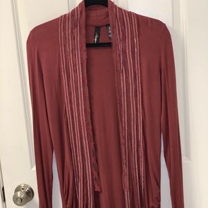 BKE womens soft, maroon lightweig cardigan size S